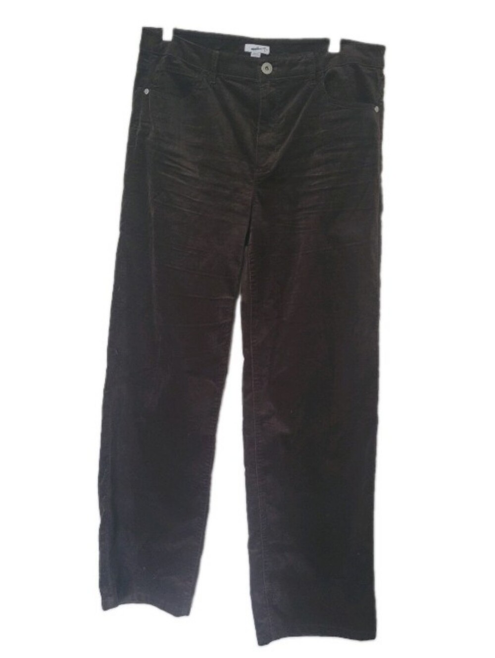 J. Jill Wide Leg Velvet Brown High Rise Pants 5 Pocket WOMENS SIZE 12 Soft Chic